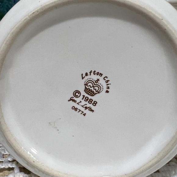 Rare Vintage Lefton China Christmas Poinsettia Ceramic Mug Estate EUC 1988 - Picture 9 of 11